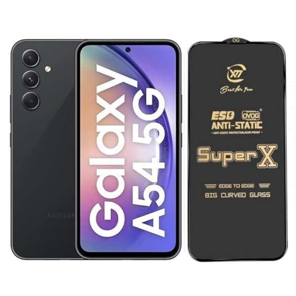 Super X Tempered Glass Screen Protector for Samsung Galaxy A73 5G - Pack of 2 (Black)