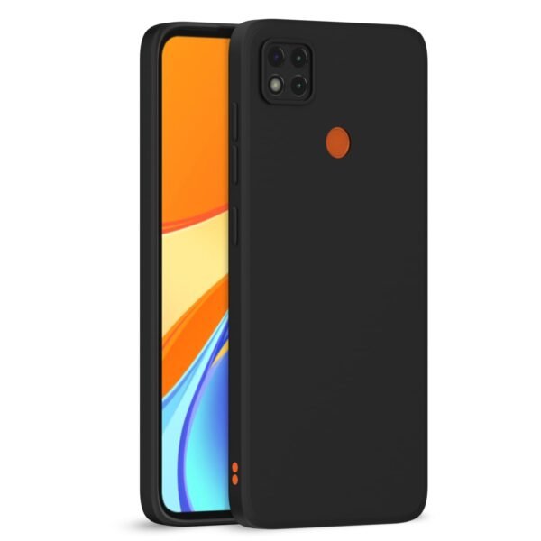 Mi Redmi 10A / Redmi 9 / Redmi 9C / 9 Activ/Poco C31 Back Cover Soft Matte Liquid Silicone TPU | Camera Protection | Shockproof Slim Back Case (Black)