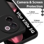 Back Cover Case for Vivo V30e 5G | Matte Soft Silicon Flexible | Camera Bump Protection | All Side Shock Proof Rubberised Back Case Cover for Vivo V30e 5G (Black)