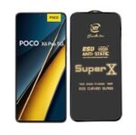 Premium Edge to Edge Super X Tempered Glass Screen Protector for Poco X6 Pro 5G  (Black)Pack of 2