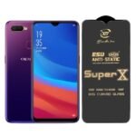 Premium Edge to Edge Super X Tempered Glass Screen Protector for Oppo A12s -(Black) Pack of 2