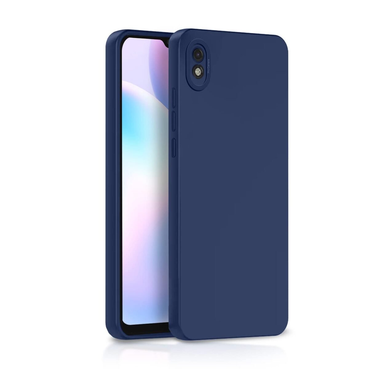 Mi Redmi 9A / 9i / 9A Sport Back Cover Soft Matte Liquid Silicone TPU | Camera Protection | Shockproof Slim Back Case for Mi Redmi 9A / 9i / 9A Sport (Blue)