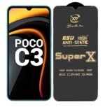 Super X Tempered Glass for POCO C31 (Pack of 2, Transparent)