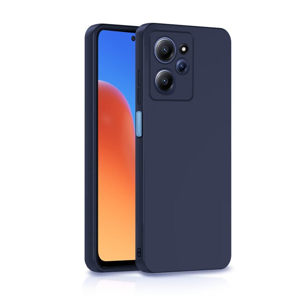 Back Cover for Mi Redmi 12 4G | Full Camera Protection | Liquid Silicon Case | Flexible Bumper Case for Mi Redmi 12 4G (Deep Blue)