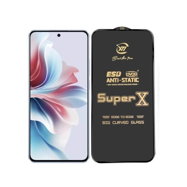 Premium Edge to Edge Super X Tempered Glass Screen Protector for Realme C2 -(Black)Pack of 2