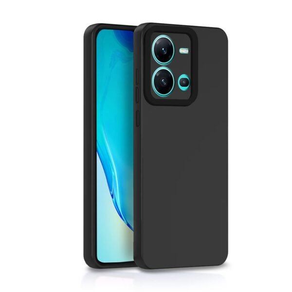 Vivo V25 5G Back Cover Soft Matte Liquid Silicone TPU | Camera Protection | Shockproof Slim Back Case for Vivo V25 5G (Blue)