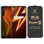 Super X Tempered Glass Screen Protector for Realme 7 (Black) - (Pack of 2)