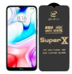 Premium Edge to Edge Super X Tempered Glass Screen Protector for Redmi 8 - Pack of 2 (Black)