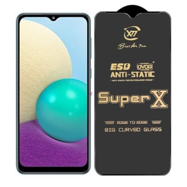 Premium Edge to Edge Super X Tempered Glass Screen Protector for Samsung Galaxy F15 - (Black)Pack of 2