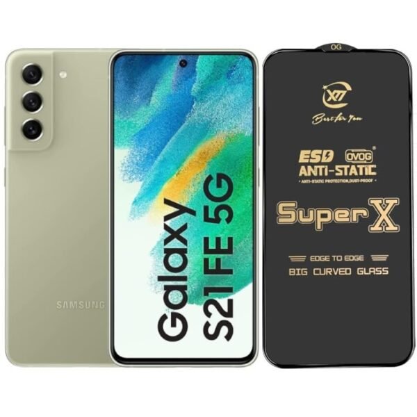 Premium Edge to Edge Super X Tempered Glass Screen Protector for Samsung Galaxy S20 FE (Black) Pack of 2