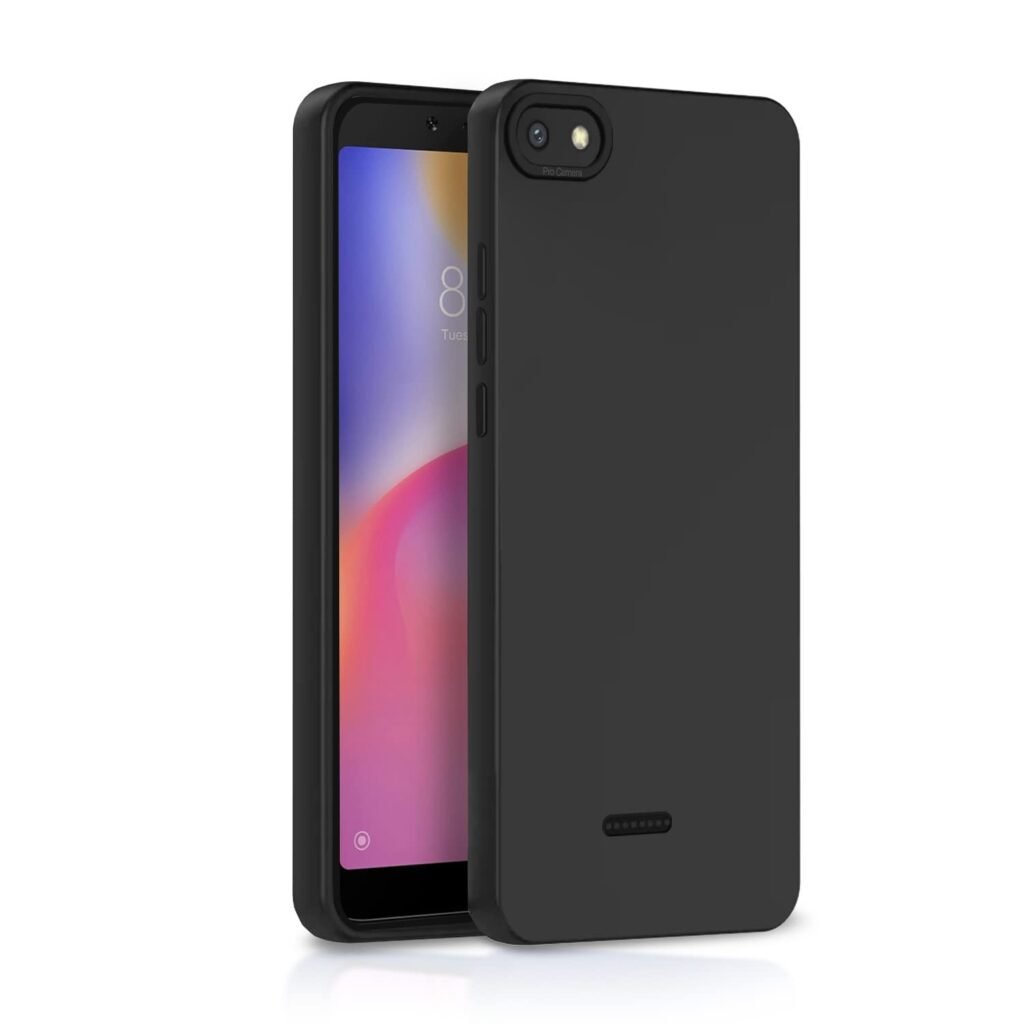 Mi Redmi 6A Back Cover Soft Matte Liquid Silicone TPU | Camera Protection | Shockproof Slim Back Case for Mi Redmi 6A (Black)