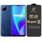 Premium Edge to Edge Super X Tempered Glass Screen Protector for Realme C17 (Black) - (Pack of 2)