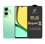 Super X Tempered Glass Screen Protector for Realme C63 4G (Black) - (Pack of 2)