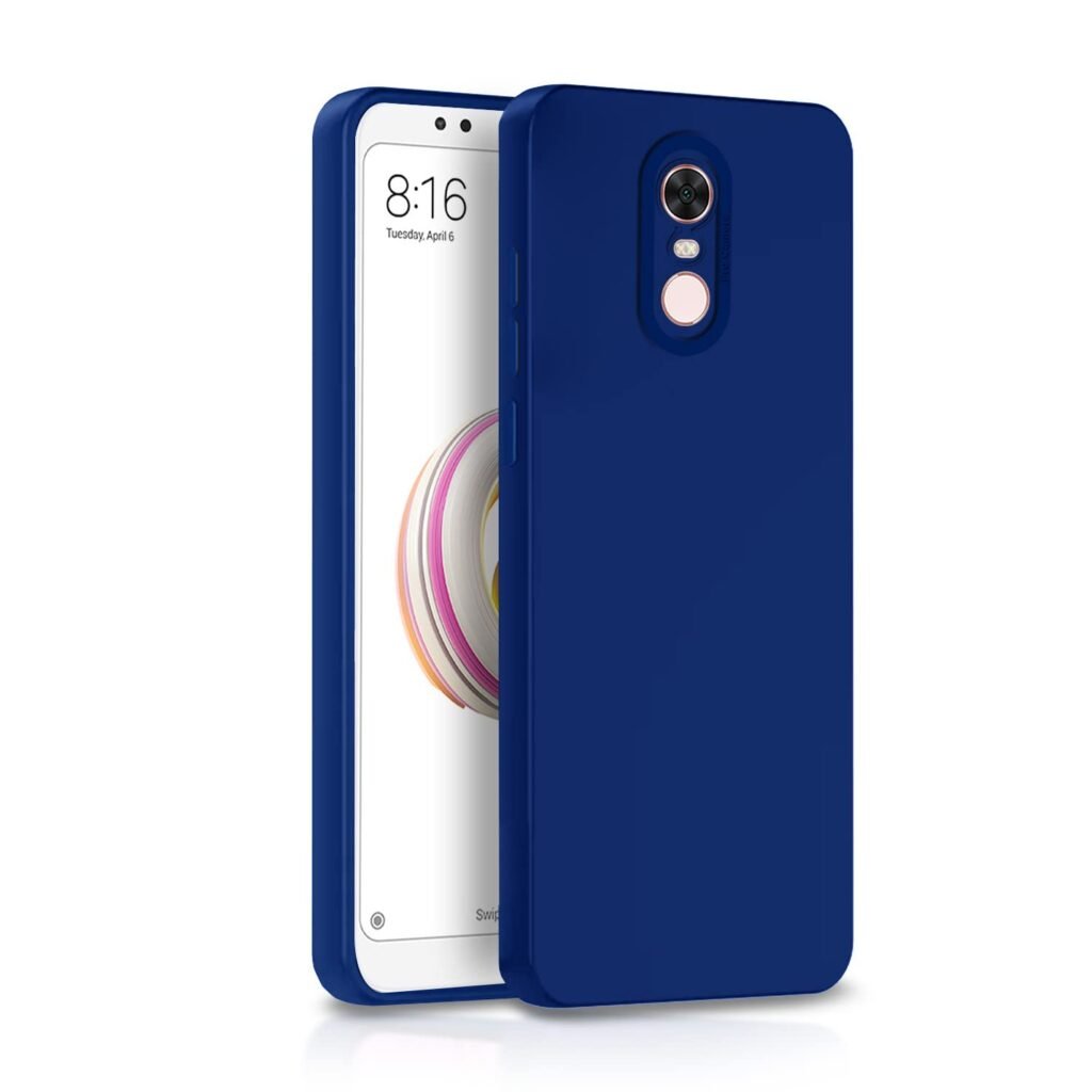 Mi Redmi Note 5 Back Cover Soft Matte Liquid Silicone TPU | Camera Protection | Shockproof Slim Back Case for Mi Redmi Note 5 (Blue)