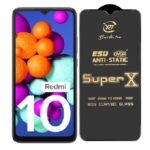 Premium Edge to Edge Super X Tempered Glass Screen Protector for Redmi 10 - (Black)