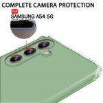 Back Cover Soft Case for Samsung Galaxy A54 5G | Best Camera Protection | Inbuilt Dust Plugs & Anti-Slip Grip | Ultra Clear Slim Back (Silicone | Transparent)