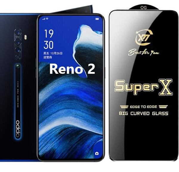 Premium Edge to Edge Super X Tempered Glass ( Reno 3) Pack of 2