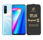 Super X Tempered Glass Screen Protector for Realme 7 (Black) - (Pack of 2)