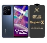 Premium Edge to Edge Super X Tempered Glass Screen Protector for Vivo Y19 -  (Black) Pack of 2