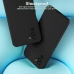 Redmi Note 10 / Note 10S Back Cover | Camera Bump Protection & Ultra Slim | Matte Soft Silicon Shock Proof Rubberised Back Case Cover (Black)