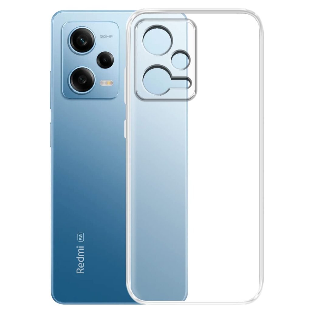 Back Cover Case for Mi Redmi Note 12 Pro 5G | Compatible for Mi Redmi Note 12 Pro 5G Back Cover Case | 360 Degree Protection | Soft and Flexible (TPU | Transparent)