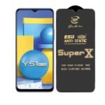 Premium Edge to Edge Super X Tempered Glass Screen Protector for Vivo Y73 -(Black) Pack of 2