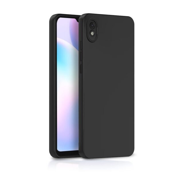 Mi Redmi 9A / 9i / 9A Sport Back Cover Soft Matte Liquid Silicone TPU | Camera Protection | Shockproof Slim Back Case for Mi Redmi 9A / 9i / 9A Sport (Black)