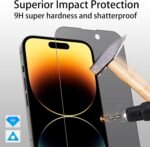 Privacy Tempered Glass Screen Protector Compatible for i Phone 15 Pro max (6.7 Inches) with Edge to Edge Coverage and Easy Installation kit