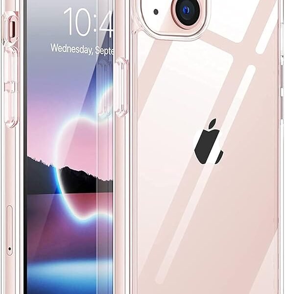 Ultra Hybrid Camera and Drop Protection Back Cover Case for iPhone 13 (TPU + Polycarbonate | Crystal Transparent)