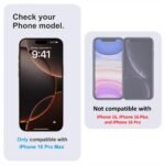 Edge To Edge Privacy Tempered Glass For Iphone 16 Pro Max (6.9 Inches) With Easy Self Installation Kit - Black