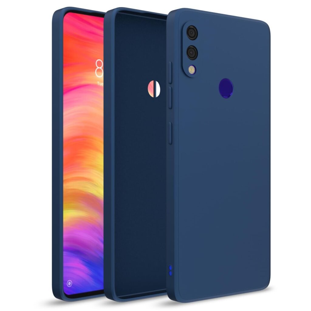 Mi Redmi Note 7 / Note 7 Pro/Note 7s Back Cover Soft Matte Liquid Silicone TPU | Camera Protection | Shockproof Slim Back Case (Blue)