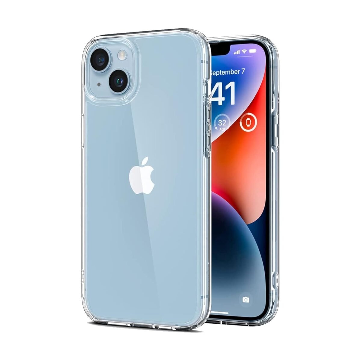 Case for iPhone 14 Plus Silicone Case Clear Transparent Shockproof Scratch Resistant Protective Phone Soft Silicone Slim Cover for iPhone 14 Plus (Transparent)