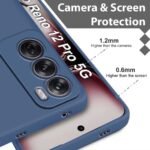 Back Cover for Oppo Reno 12 Pro 5G | Matte Soft Silicon Flexible | Camera Bump Protection | All Side Shock Proof Rubberised Back Case Cover for Reno 12 Pro 5G (Blue)