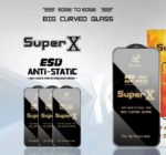 Super X Tempered Glass Screen Protector for Apple IPhone 7 (Black) - (Pack of 2)