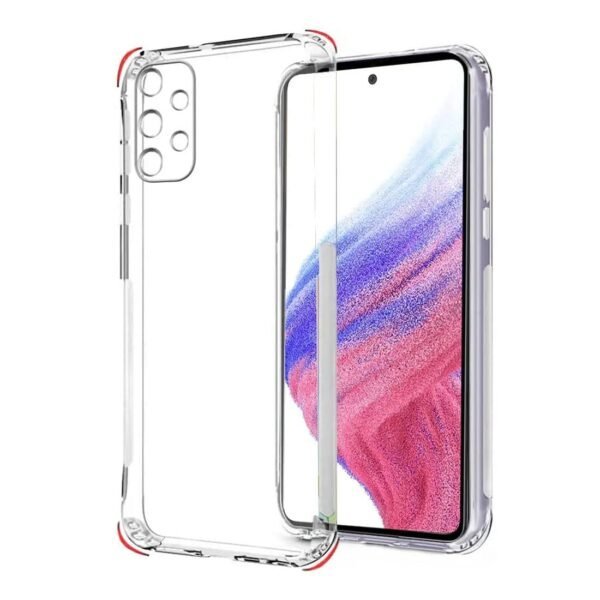 Soft Silicon *Anti Dust Plug* Shockproof Transparent TPU Back Case Cover for Samsung Galaxy A53 5G - Clear