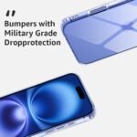 iPhone 16 Back Case Cover | Ultra Hybrid Transparent Camera and Drop Protection Back Case Cover (Transparent)