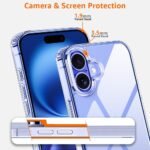 iPhone 16 Back Case Cover | Ultra Hybrid Transparent Camera and Drop Protection Back Case Cover (Transparent)