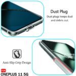 Best Camera Protection Back Cover Case for OnePlus 11 5G | Ultra Clear Soft Case | Inbuilt Dust Plugs & Anti-Slip Grip | Slim & Protective Back Case Cover for OnePlus 11 5G (Transparent)