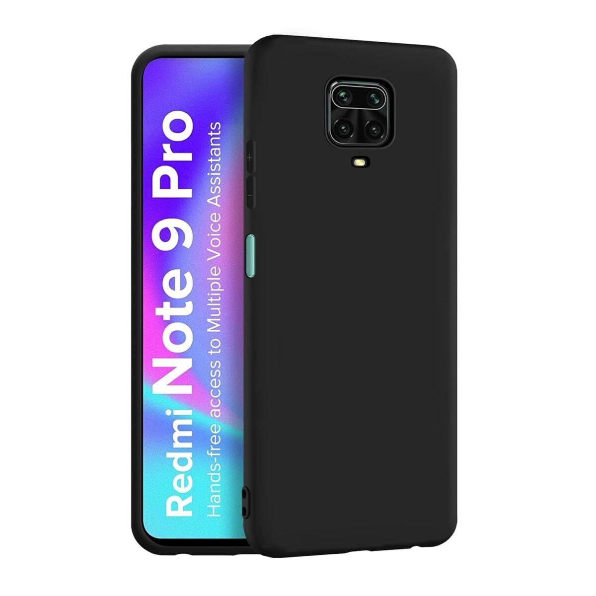 Redmi Note 9 Pro/Note 9 Pro Max/Note 10 Lite Back Cover | Camera Bump Protection & Ultra Slim | Matte Soft Silicon Shock Proof Rubberised Back Case Cover (Black)