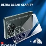 Best Camera Protection Back Cover Case for OnePlus 11 5G | Ultra Clear Soft Case | Inbuilt Dust Plugs & Anti-Slip Grip | Slim & Protective Back Case Cover for OnePlus 11 5G (Transparent)