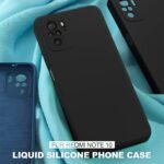 Redmi Note 10 / Note 10S Back Cover | Camera Bump Protection & Ultra Slim | Matte Soft Silicon Shock Proof Rubberised Back Case Cover (Black)