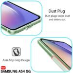 Back Cover Soft Case for Samsung Galaxy A54 5G | Best Camera Protection | Inbuilt Dust Plugs & Anti-Slip Grip | Ultra Clear Slim Back (Silicone | Transparent)