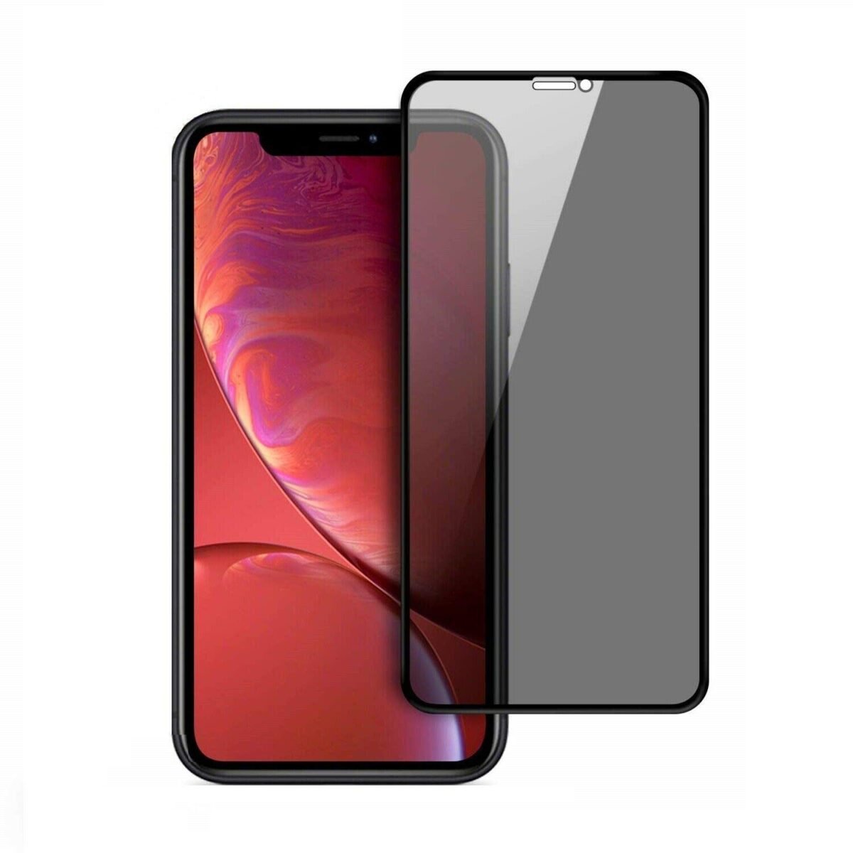 Edge To Edge Privacy Tempered Glass For Iphone XS Max and 11 Pro Max (6.5 Inches) With Easy Self Installation Kit- Black