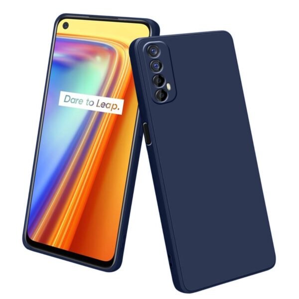 Silicone Soft Back Cover Case for Realme 7 / Narzo 30 4G / Narzo 20 Pro (Silicone Blue)