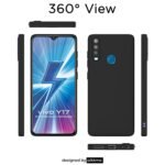 Vivo Y12 / Y15 / Y17 / U10 Back Cover Soft Matte Liquid Silicone TPU | Camera Protection | Shockproof Slim Back Case for Vivo Y12 / Y15 / Y17 / U10 (Black)