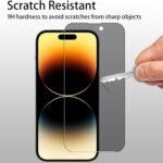 Privacy Tempered Glass Screen Protector Compatible for i Phone 15 Pro max (6.7 Inches) with Edge to Edge Coverage and Easy Installation kit