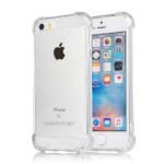 Silicone Soft and Flexible Shockproof Mobile Back Cover with Cushioned Edges for Apple iPhone Se (Transparent)