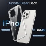 Case for iPhone 15 ProMax Silicone Case Clear Transparent Shockproof Scratch Resistant Protective Phone Soft Silicone Slim Cover (Transparent)