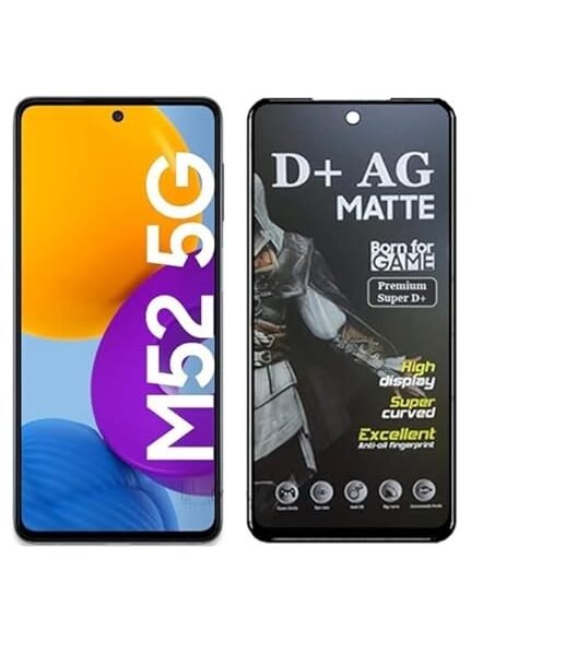 D+ Matte Tempered Glass With 18H Hardness For Samsung Galaxy M52 5G | Full screen Coverage - 6.7 (PACK OF 1)