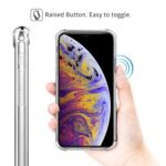 Hard Back Shock Proof Silicone Bumper Cover Case for Apple iPhone X/XS (Transparent)